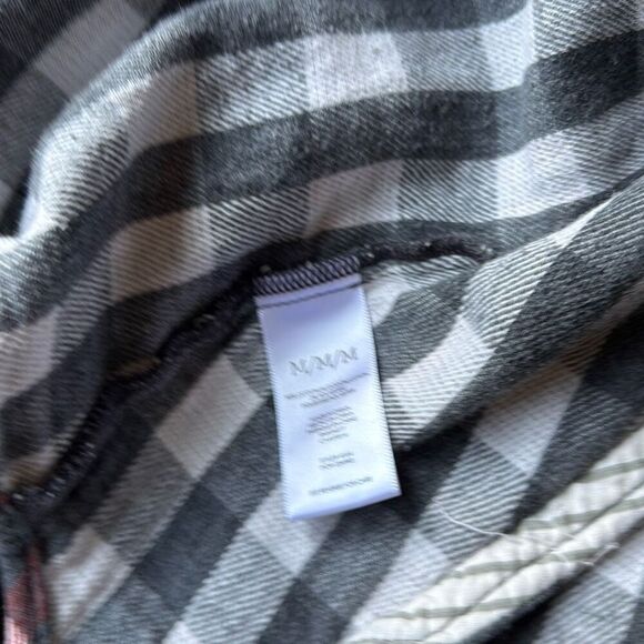 Cabi tavern plaid flannel button up shirt jacket womens size medium black gray r - Picture 7 of 11